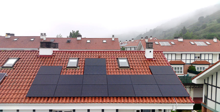 Instalación de placas solares en Santurtzi